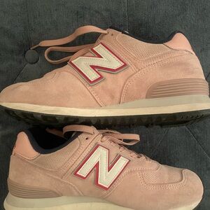 New Balance Pink Suede Sneakers